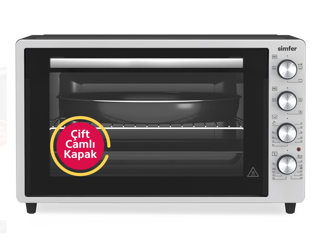 Simfer 7033 70Litre Inox Gri Midi Fırın Turbo