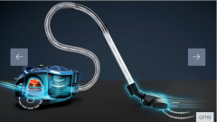 SIEMENS VSX41A322 iQ500 Toz torbasız Süpürge Mavi
