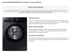 Samsung WW90CGC04DABAH 9 kg 1400 Devir Çamaşır Makinesi
