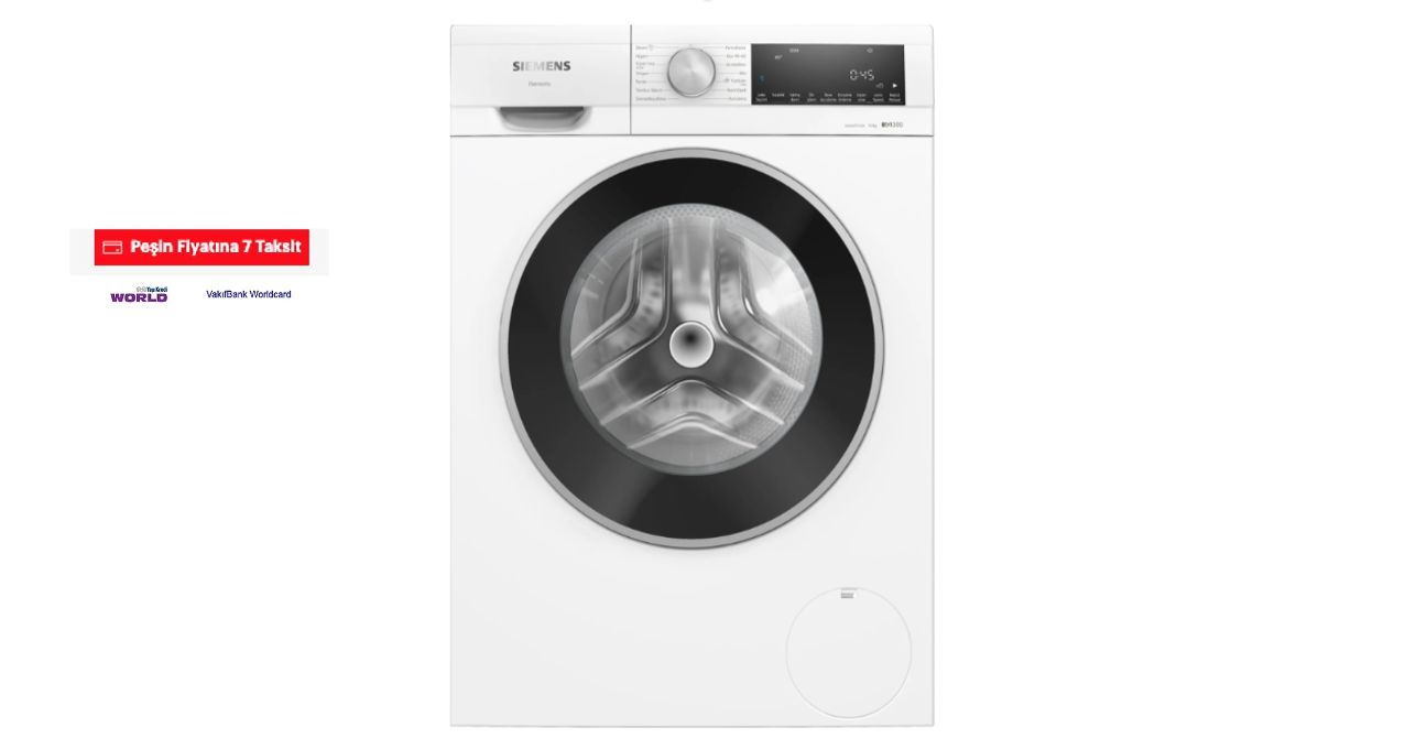 SIEMENS WG52A203TR iQ300 Çamaşır Makinesi 10 kg 1200 dev./dak.