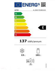 AL 306 B TEZGAH ALTI BUZDOLABI