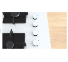 SIEMENS EO7C2PP30O iQ300 Gazlı Ocak 67 cm Sert cam, Beyaz