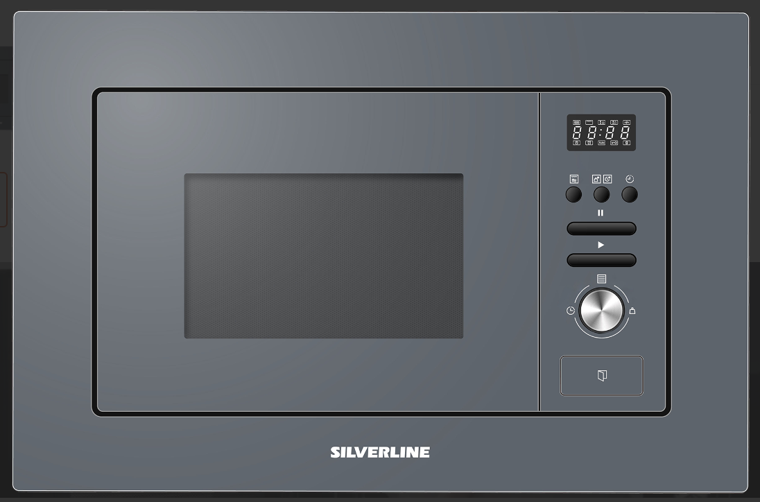 Silverline MW9018S02 20 lt Gri Ankastre Mikrodalga Fırın