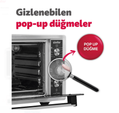 Simfer 4507 Turbo 45 lt Inox Midi Fırın