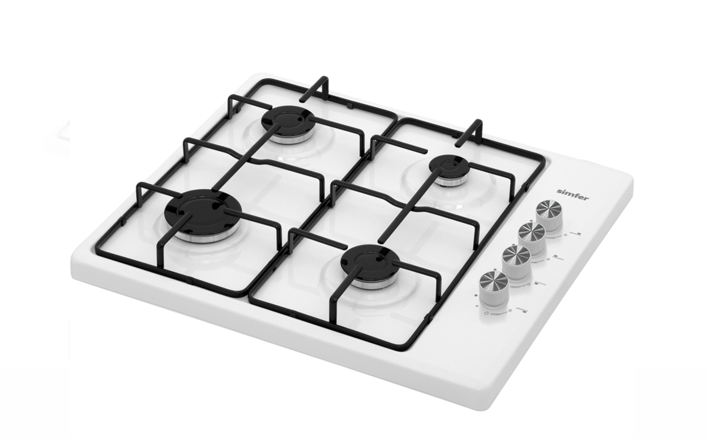 Simfer 3010-N Set Üstü Beyaz Emaye Ocak