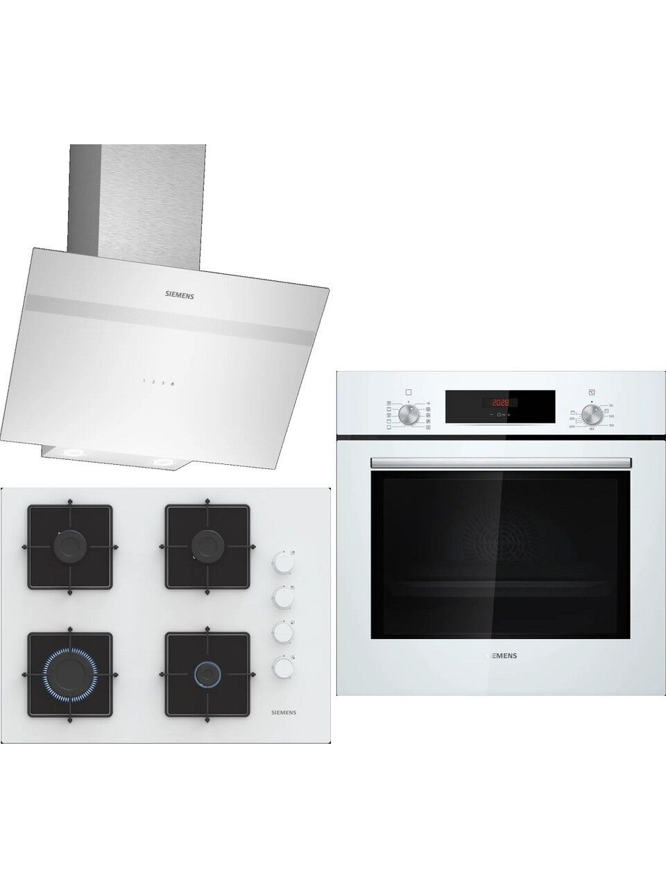 Siemens Beyaz 3'lü Ankastre (HB012FBW1T - EO7C2PP30O - LC64KPJ20T)