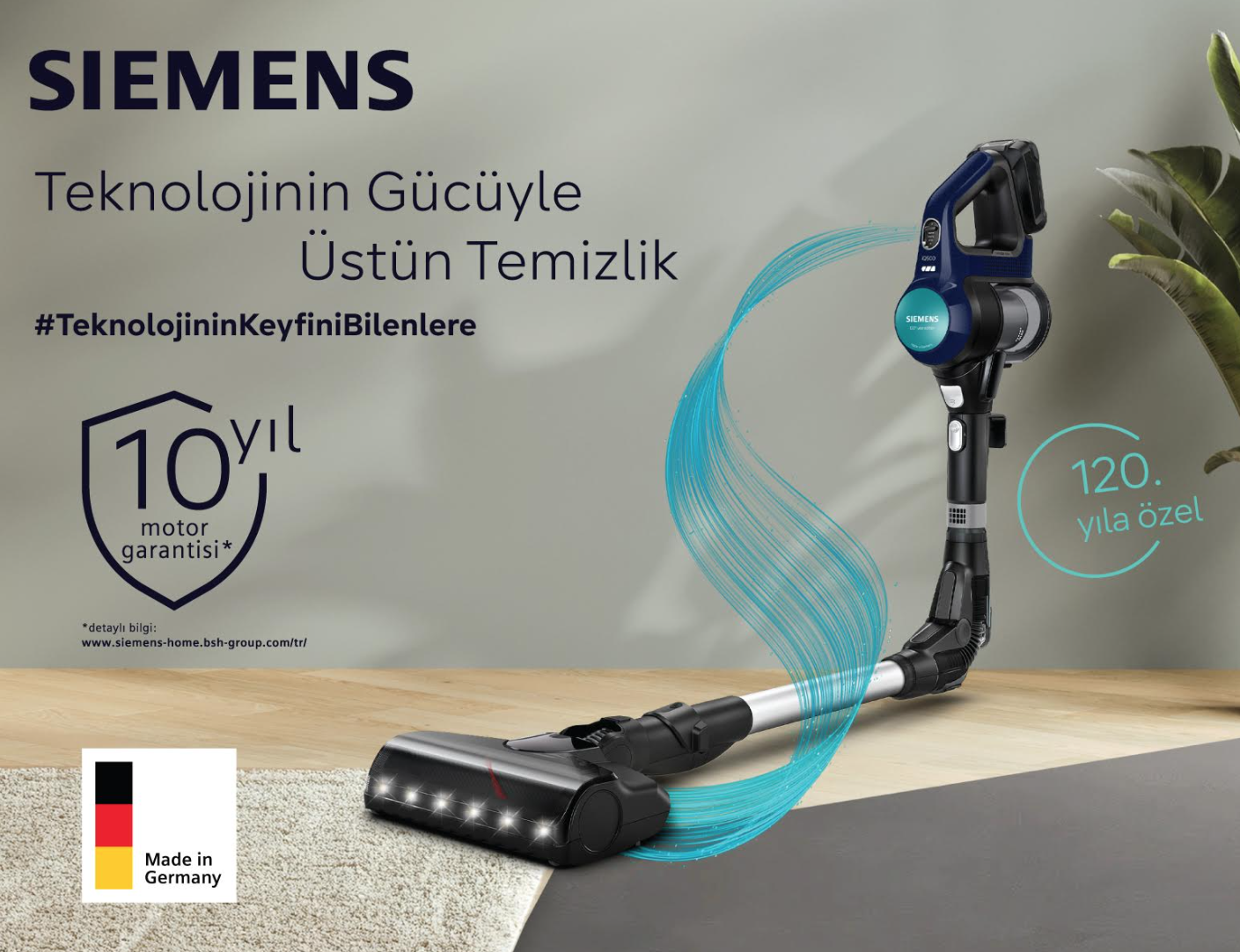 SIEMENS VSM120XXL DİKEY SÜPÜRGE