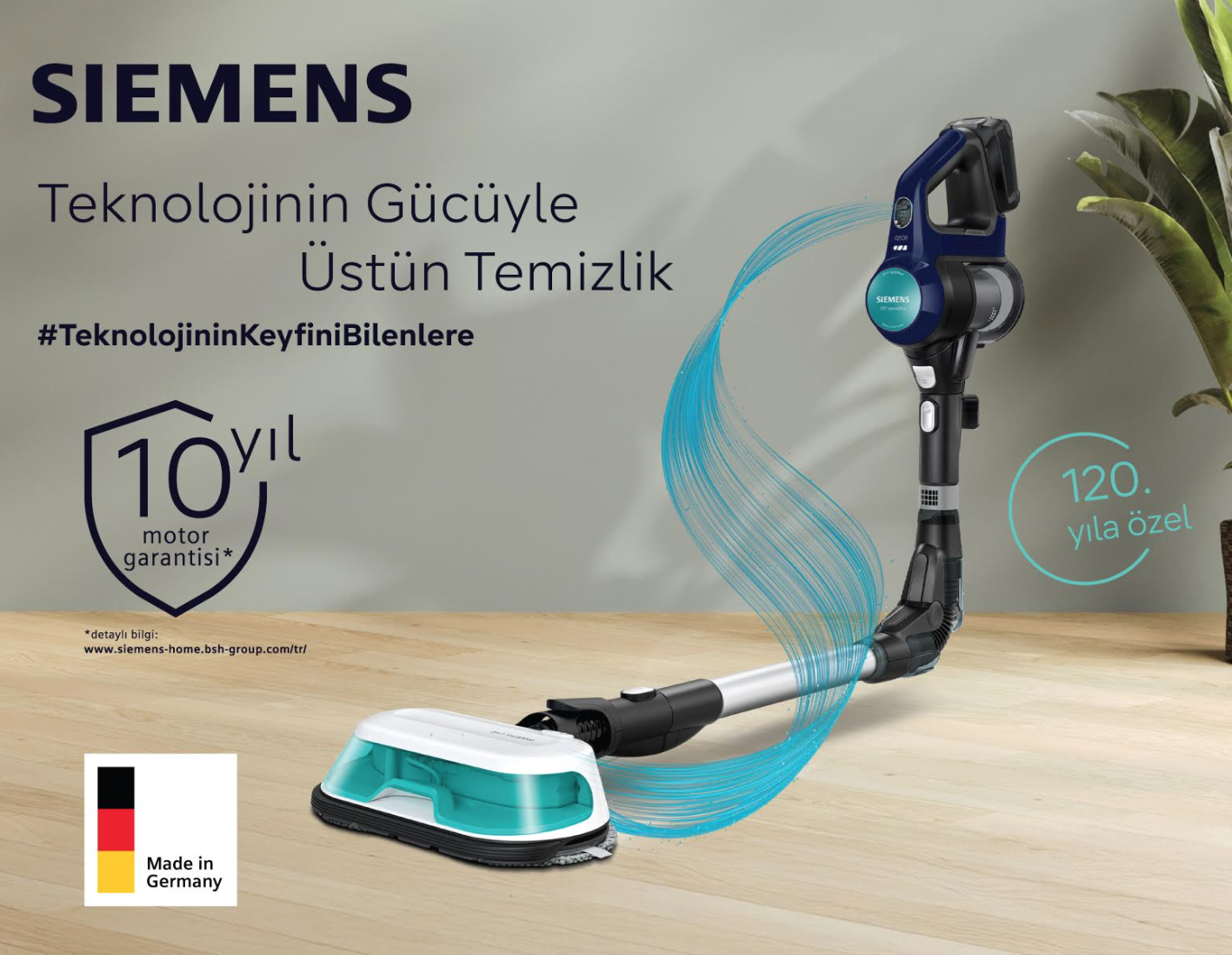 SIEMENS VSM120HYG DİKEY SÜPÜRGE