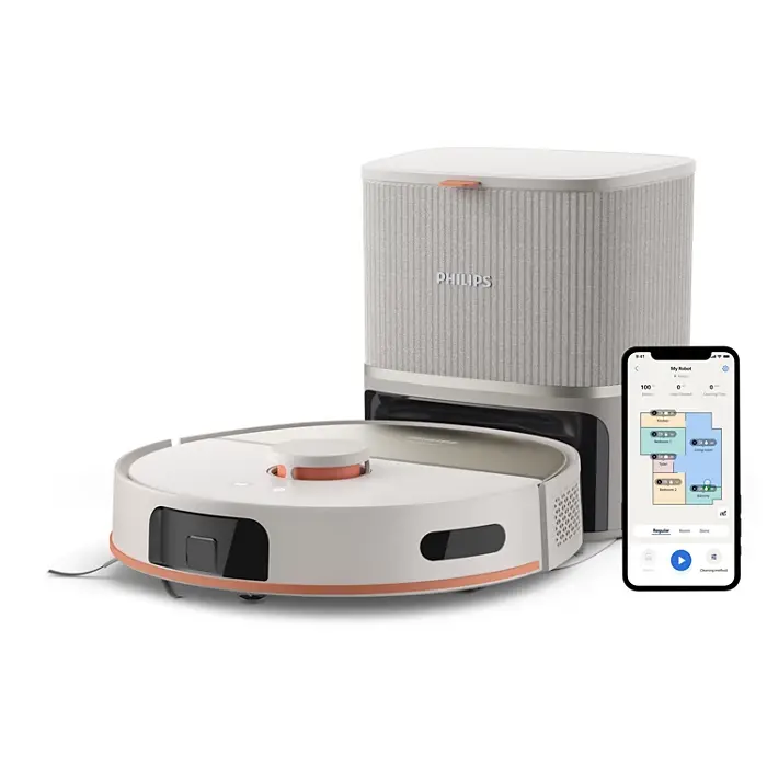 Philips HomeRun 5000 Serisi XU5100/20 Beyaz Çöp İstasyonlu Akıllı Robot Süpürge