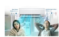 Samsung WindFree Premium Black AR70F24C1DB/SK A++ 24000 BTU Inverter Duvar Tipi Klima