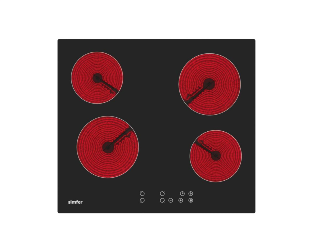 Simfer 3970 Siyah Vitroseramik Ankastre Ocak