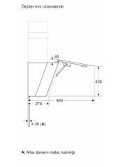 Siemens LC91KLT60 Siyah Duvar Tipi Davlumbaz
