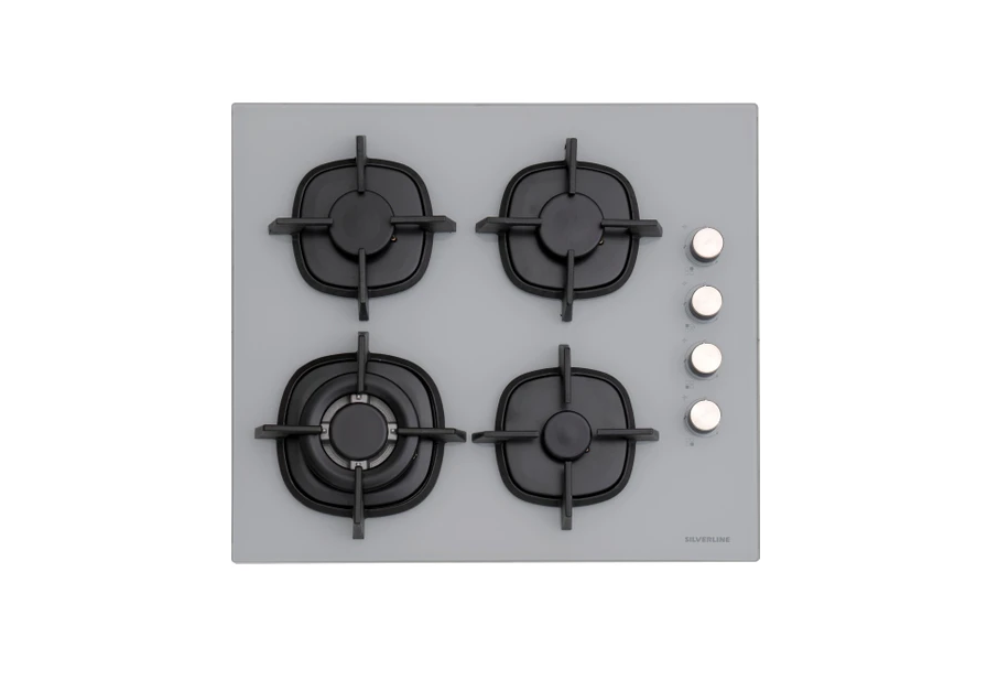 Silverline CS5429S01 Wok Gözlü Gri Cam Ankastre Ocak