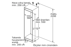 sıemens KI82LAF30N iQ500 Derin Donduruculu Ankastre Buzdolabı