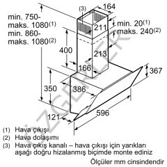 SIEMENS LC68KAK20T iQ500 Duvar Tipi Davlumbaz