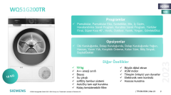 SIEMENS WQ51G200TR  Yeni 10 kg KURUTMA MAKİNESİ