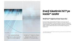 Samsung WindFree Premium Black AR09CXFCABT/SK 9000 BTU Duvar Tipi Split Klima  6 YIL GARANTİ HEDİYE
