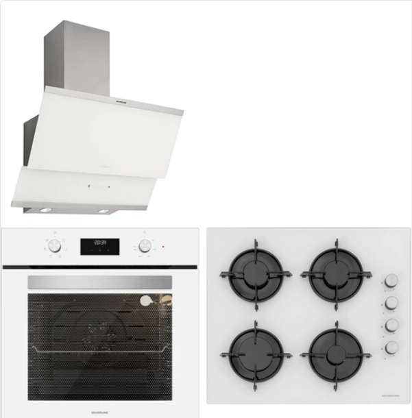 SILVERLİNE Ankastre BEYAZ CAM SET